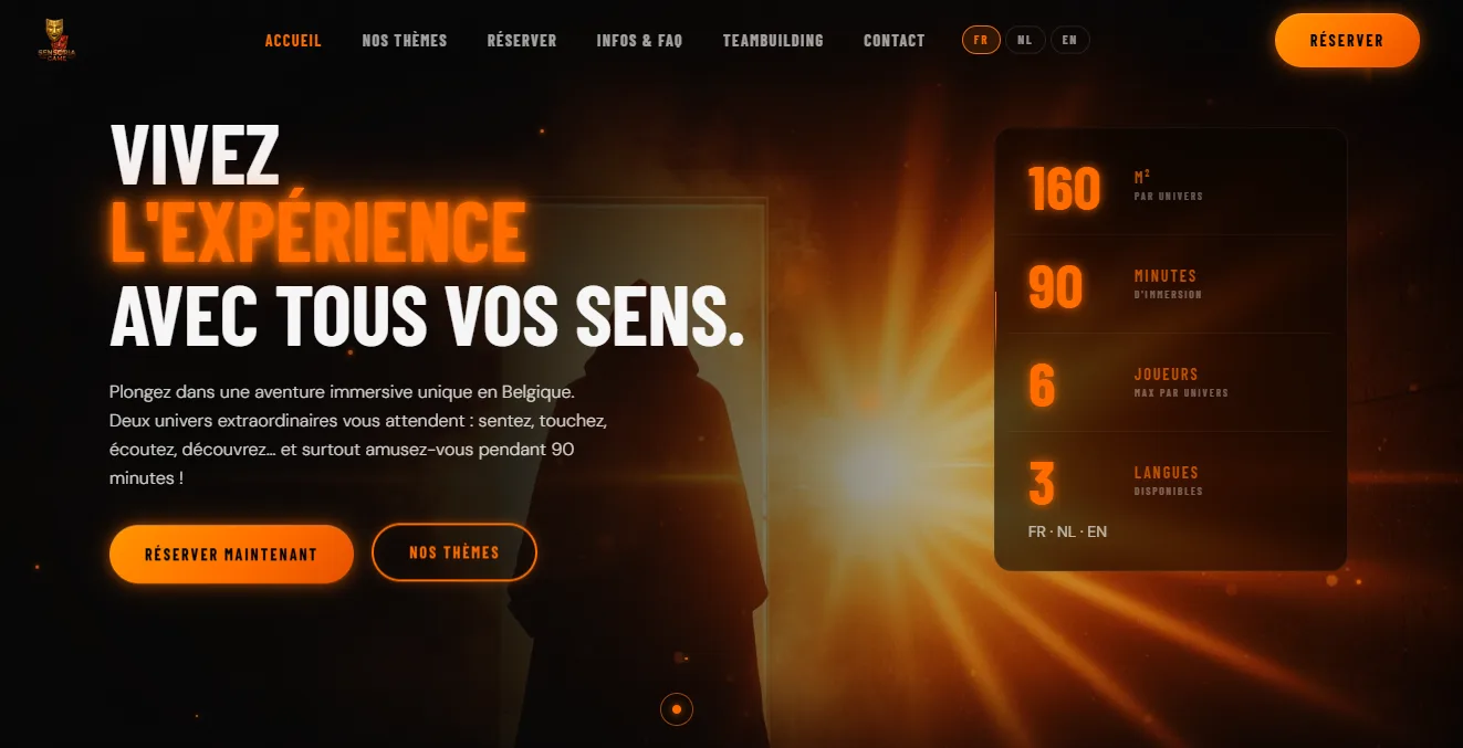 Aperçu du site Sensoria